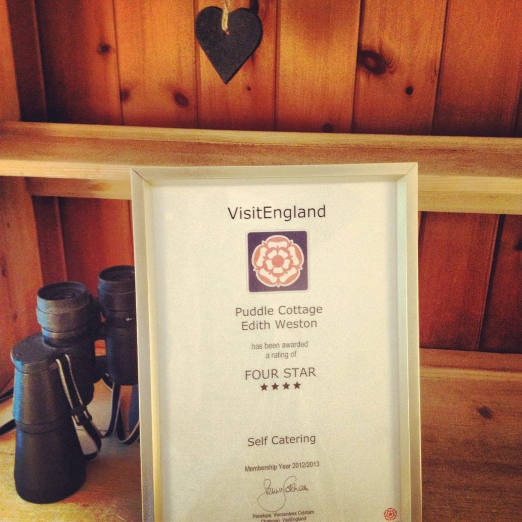 Puddle Cottage retains its 4 star status!